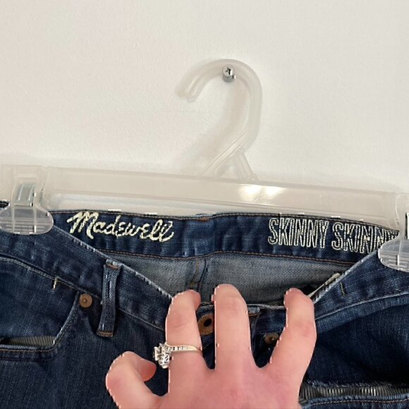 MADEWELL Skinny Skinny Jeans Dark Wash Five Pocket Zip Cropped Ankle ? sz 29 W29 - Picture 4 of 12